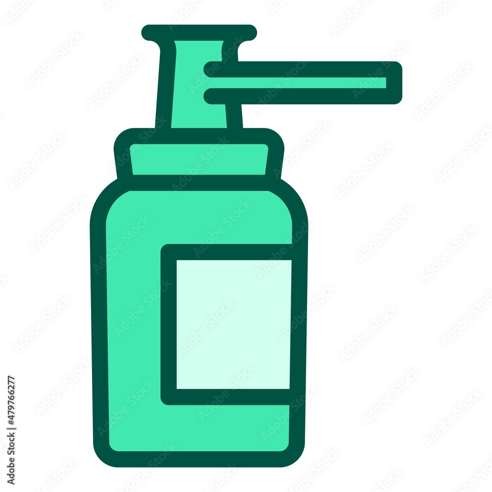 Soap dispenser icon outline vector. Medicine tablet. Virus medical