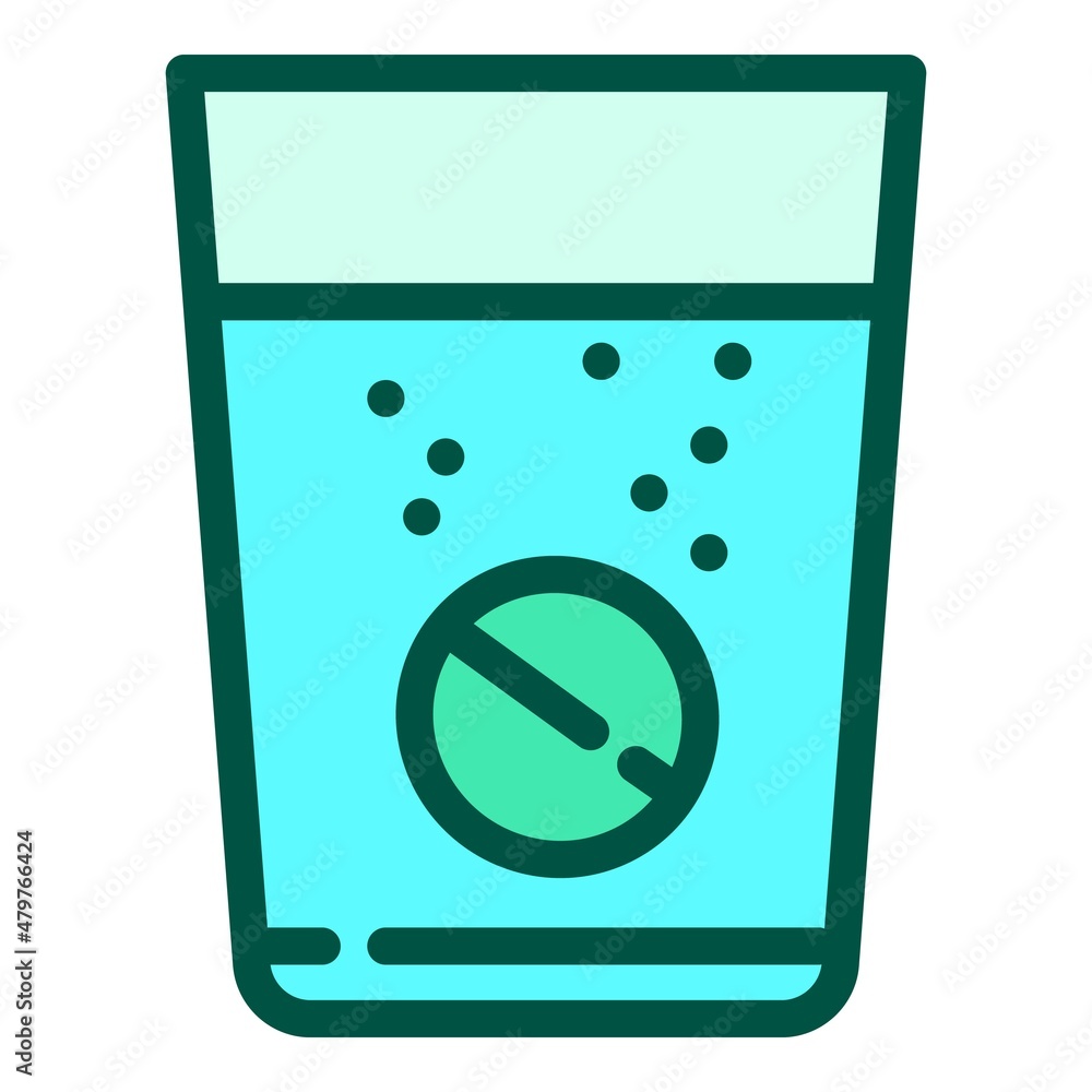 Pill glass icon outline vector. Bacteria injection. Health virus