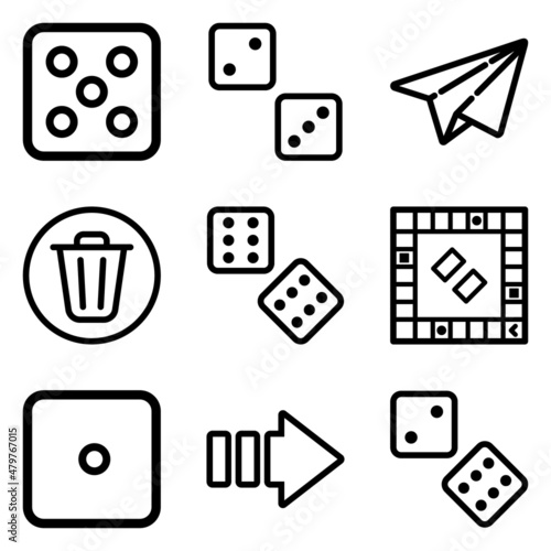 Essential Flat Icon Set Isolated On White Background