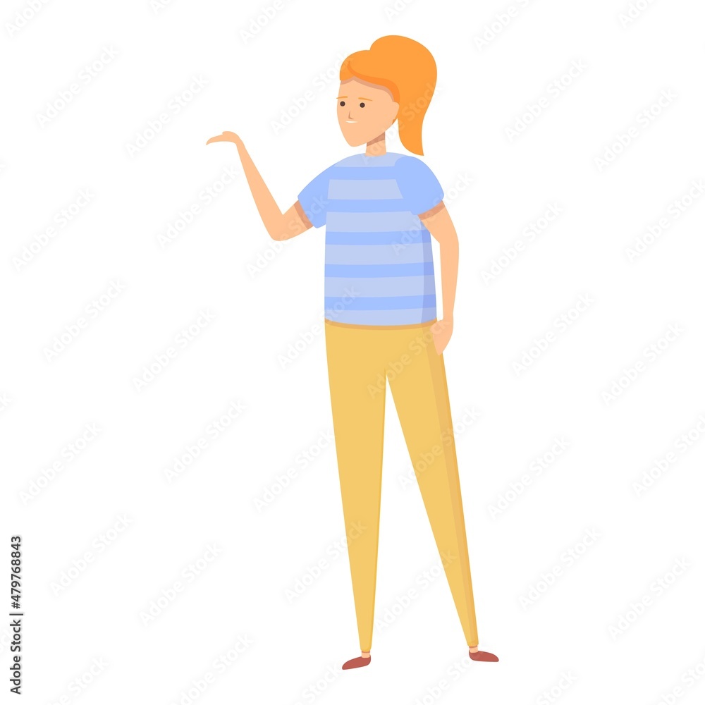 Red hair girl cloth icon cartoon vector. Kid happy. Child cute Red hair girl cloth icon cartoon vector. Kid happy. Child cute