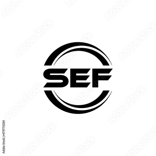 SEF letter logo design with white background in illustrator, vector logo modern alphabet font overlap style. calligraphy designs for logo, Poster, Invitation, etc. photo