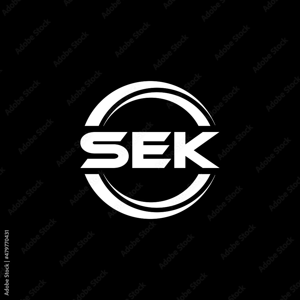 SEK letter logo design with black background in illustrator, vector logo modern alphabet font overlap style. calligraphy designs for logo, Poster, Invitation, etc. SEK letter logo design with black background in illustrator, vector logo modern alphabet font overlap style. calligraphy designs for logo, Poster, Invitation, etc.