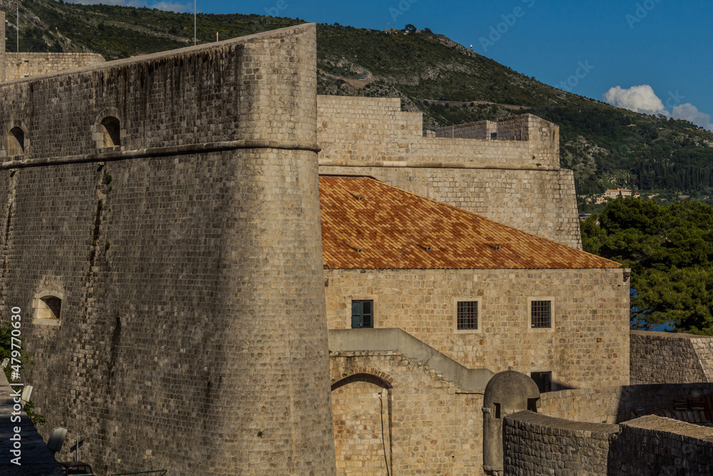 Walls of the old town of Dubrovnik, Croatia