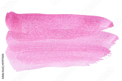 abstract acrylic watercolor paint brush stroke texture isolated on white background for logo and banner. design, creative, and illustration.