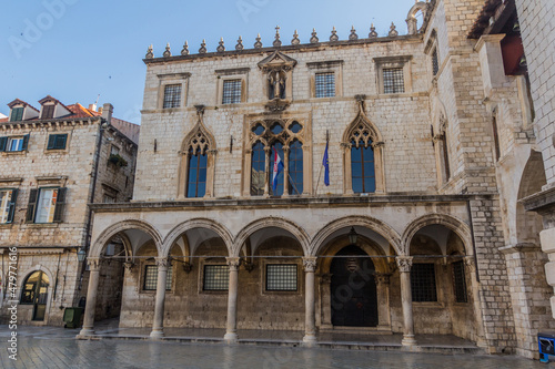 Sponza Palace in the old town of Dubrovnik, Croatia