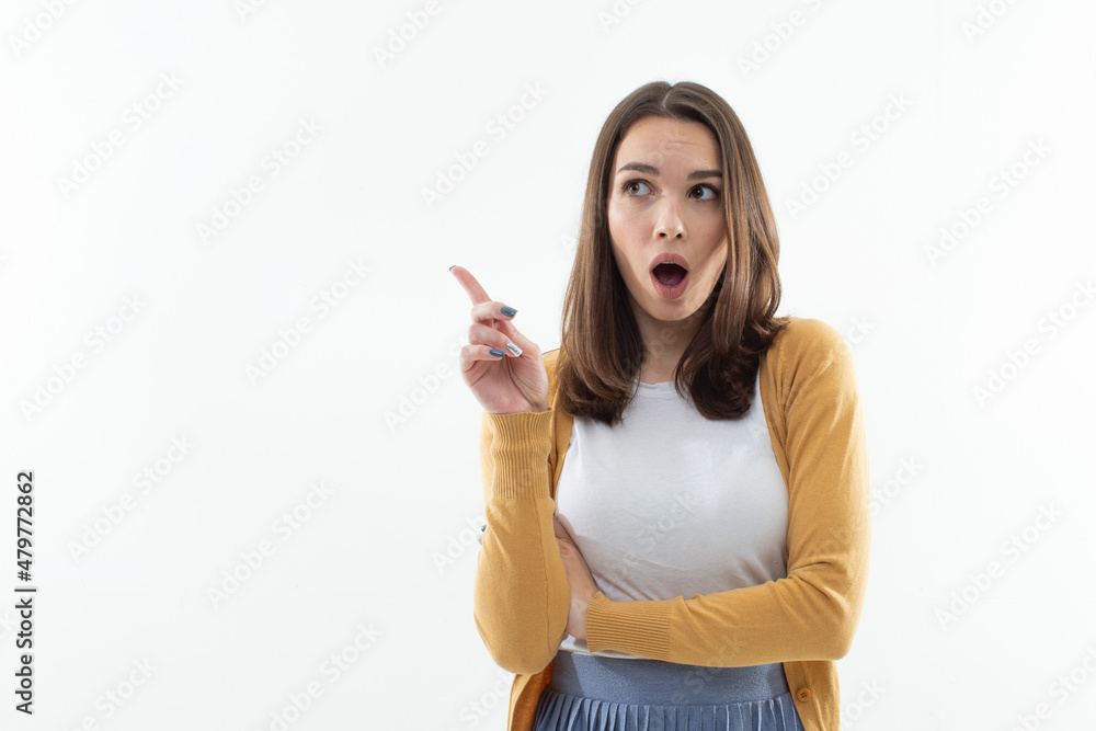 Beautiful brunette shows her emotions on camera Beautiful brunette shows her emotions on camera