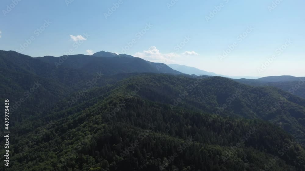 Paysage de collines, en été, en Roumanie Paysage de collines, en été, en Roumanie