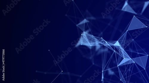 Network connection structure. Science background. Abstract digital background. Big data visualization. 3d rendering.