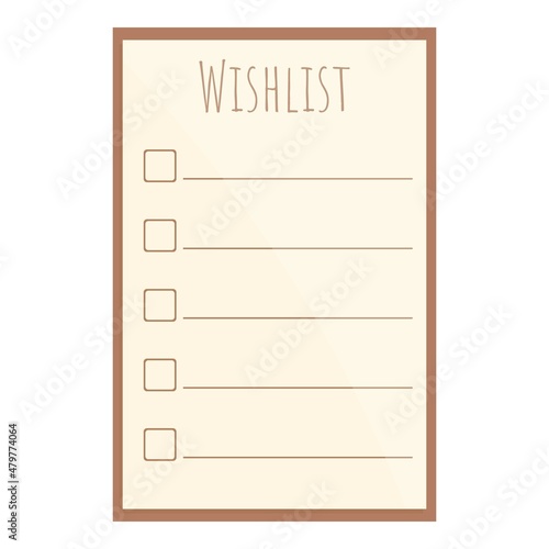 Wishlist clipart icon cartoon vector. Store order. Account payment