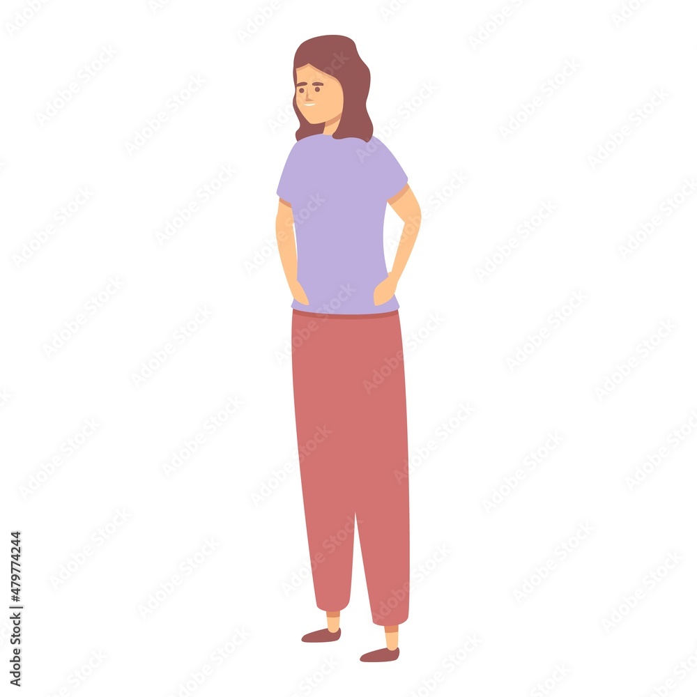 Kind mother icon cartoon vector. Family hug. Mom care Kind mother icon cartoon vector. Family hug. Mom care