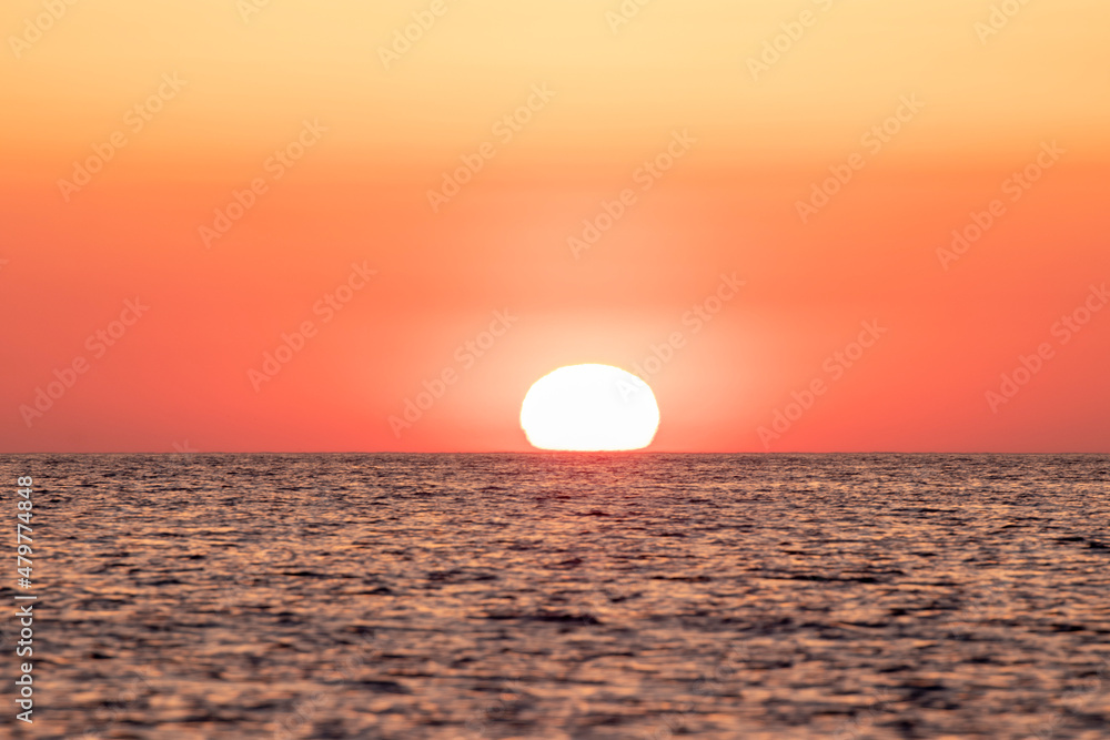 sun rising over the sea a sunrise in the mediterranean