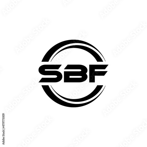 SBF letter logo design with white background in illustrator, vector logo modern alphabet font overlap style. calligraphy designs for logo, Poster, Invitation, etc.	 photo