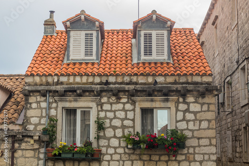 Stone house in the old town of Dubrovnik, Croatia © Matyas Rehak