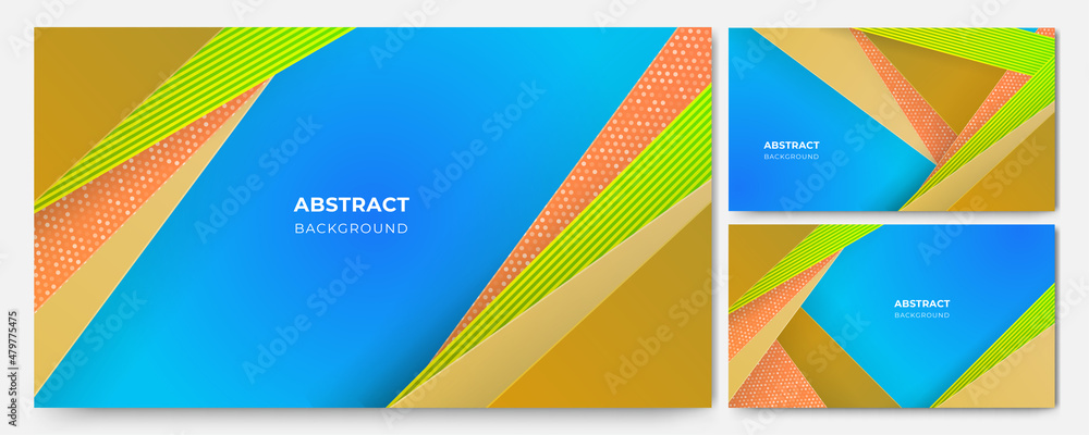 gradient blue memphis colorful geometric Abstract Design Background