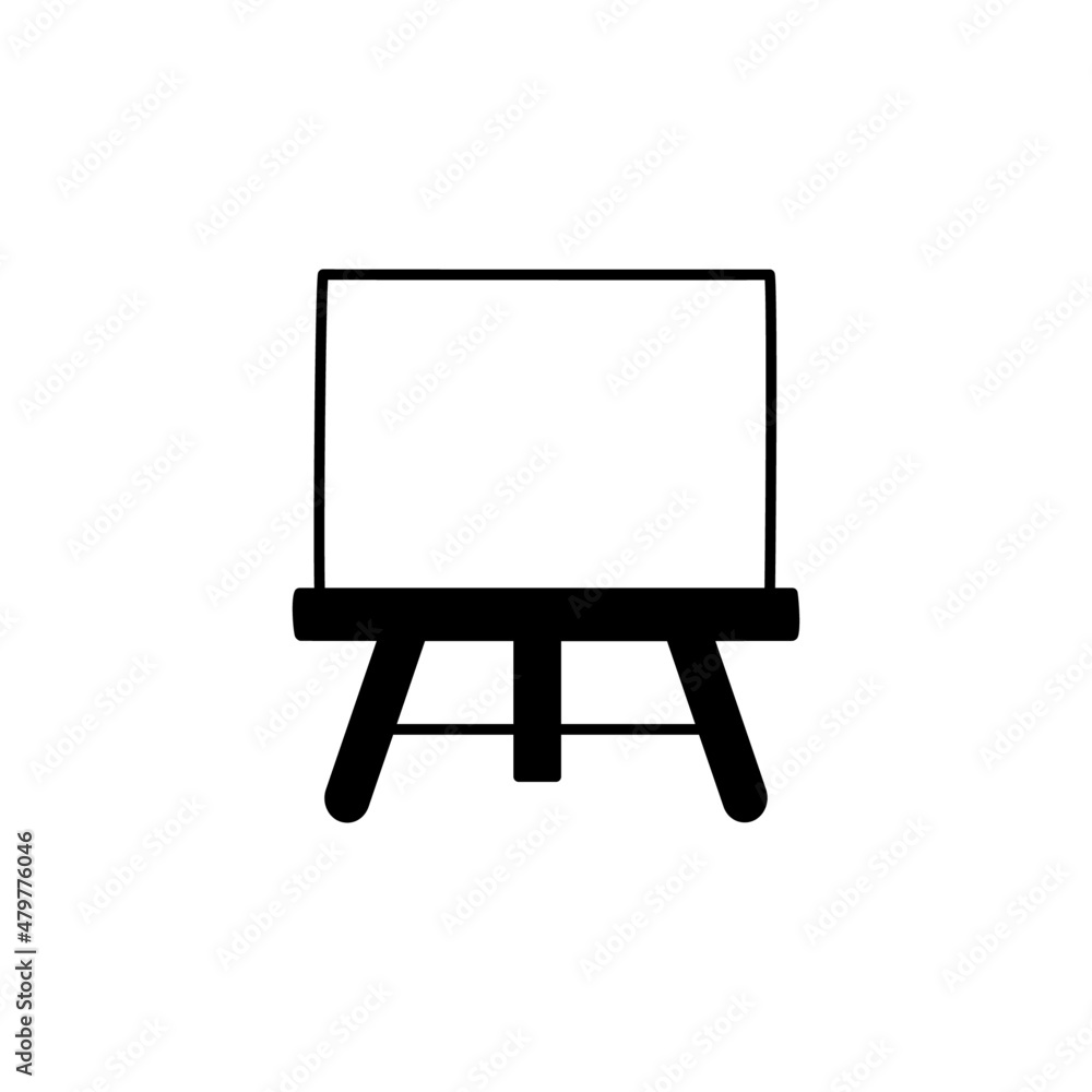 Board Stand Icon in black flat glyph, filled style isolated on white background Board Stand Icon in black flat glyph, filled style isolated on white background