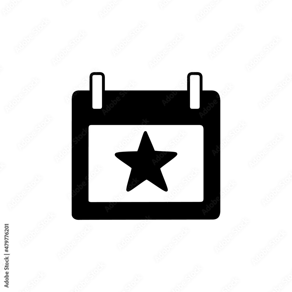 Events Icon in black flat glyph, filled style isolated on white background Events Icon in black flat glyph, filled style isolated on white background