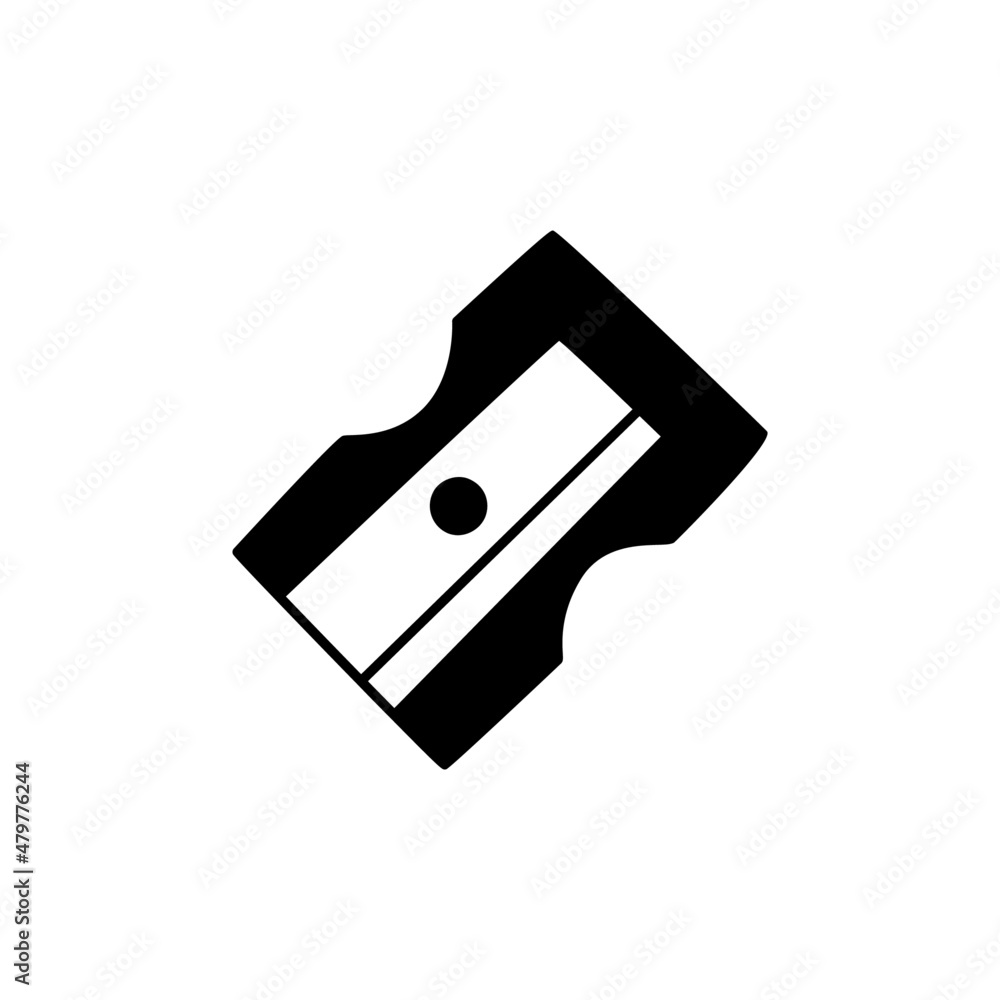Sharpener Icon in black flat glyph, filled style isolated on white background Sharpener Icon in black flat glyph, filled style isolated on white background