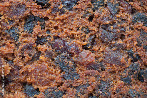 christmas fruit cake texture closeup