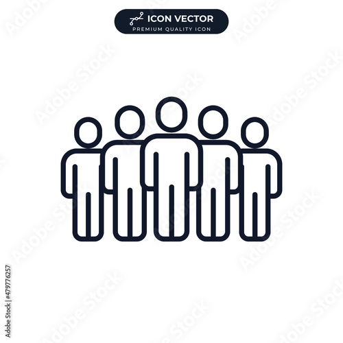 Team icon symbol template for graphic and web design collection logo vector illustration