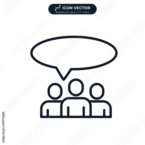 Work Group icon symbol template for graphic and web design collection logo vector illustration