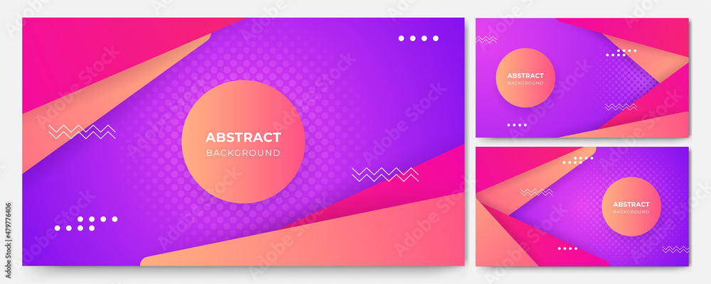 gradient orange purple memphis geometric Abstract Design Background gradient orange purple memphis geometric Abstract Design Background