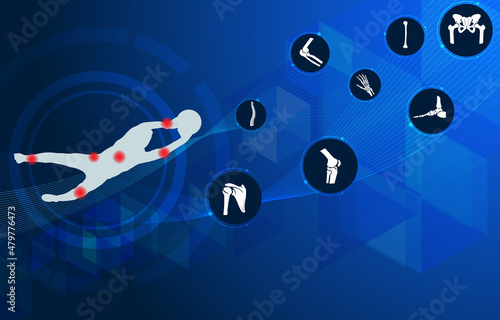 Orthopedics with sport injury of football.