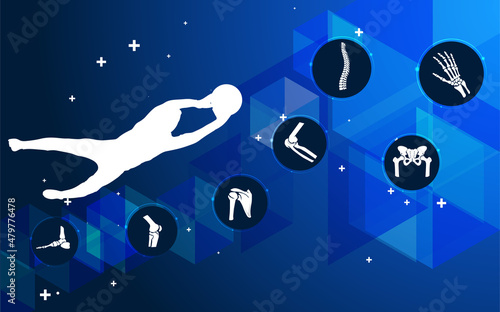 Orthopedics with sport injury of football.