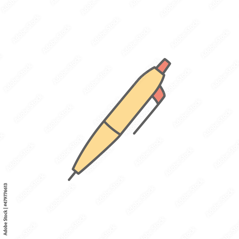 Pen Icon in color icon, isolated on white background Pen Icon in color icon, isolated on white background
