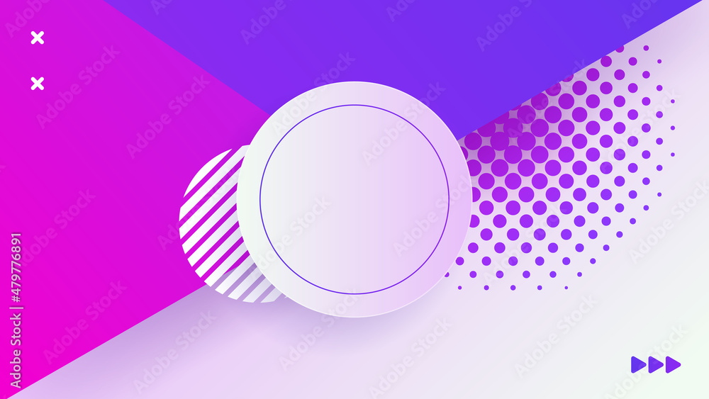 Obraz premium gradient purple memphis geometric Abstract Design Background
