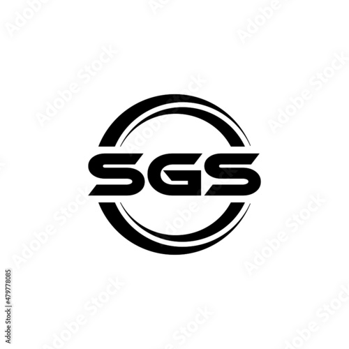 SGS letter logo design with white background in illustrator, vector logo modern alphabet font overlap style. calligraphy designs for logo, Poster, Invitation, etc. photo