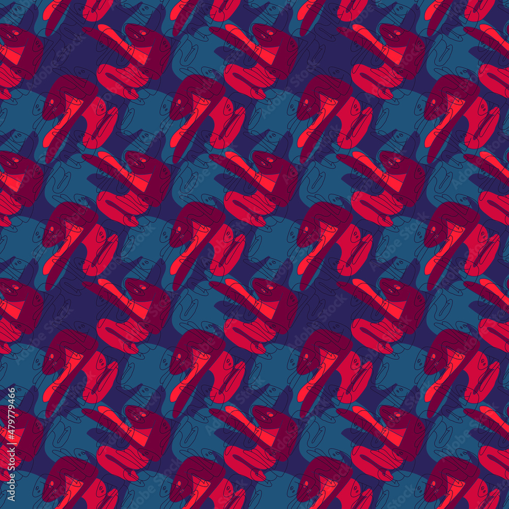 Seamless unusual abstract hand drawn vector pattern Seamless unusual abstract hand drawn vector pattern