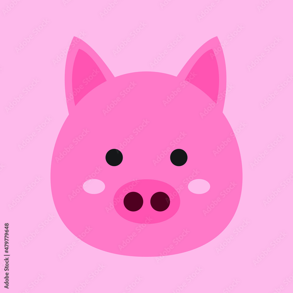 the pig head in a cute illustration style. a collection of animal cartoons in a vector graphic. a funny element decoration in a flat drawing. the pig head in a cute illustration style. a collection of animal cartoons in a vector graphic. a funny element decoration in a flat drawing.