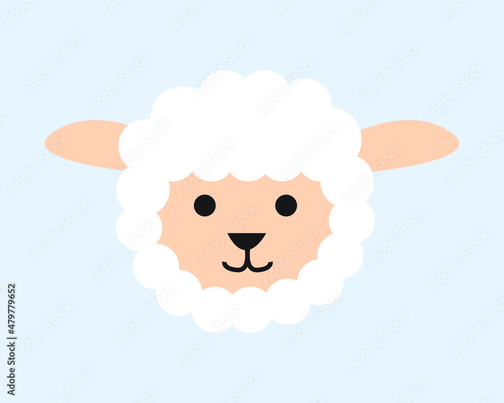the sheep head in a cute illustration style. a collection of animal cartoons in a vector graphic. a funny element decoration in a flat drawing. the sheep head in a cute illustration style. a collection of animal cartoons in a vector graphic. a funny element decoration in a flat drawing.