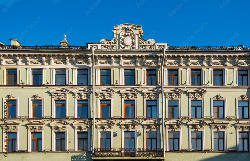 Obraz premium Historic buildings in St. Petersburg. Petersburg architecture. Petersburg museums. Russian cities. Travel inspiration.