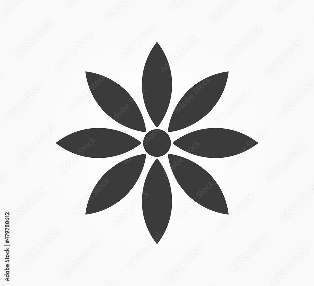Flower shape icon. Vector illustration