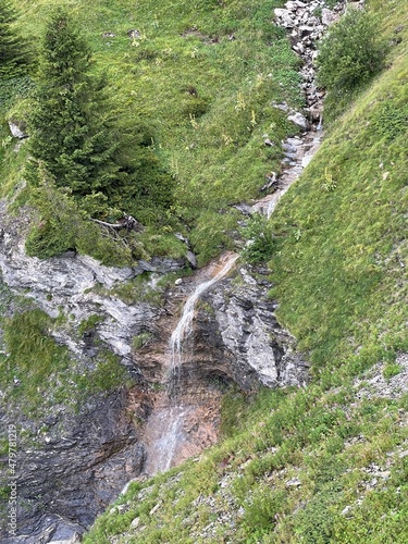 waterfall in the mountains