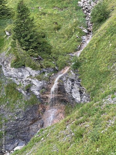 waterfall in the mountains