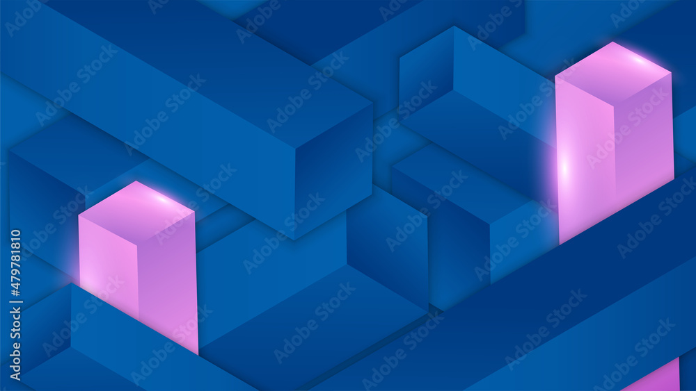 Elegant block shiny purple on blue Abstract Design Background Elegant block shiny purple on blue Abstract Design Background