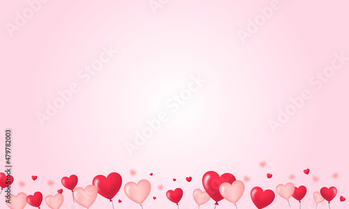 fondo san valentin con corazones rosa