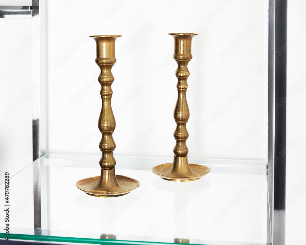 Vintage gold candlesticks