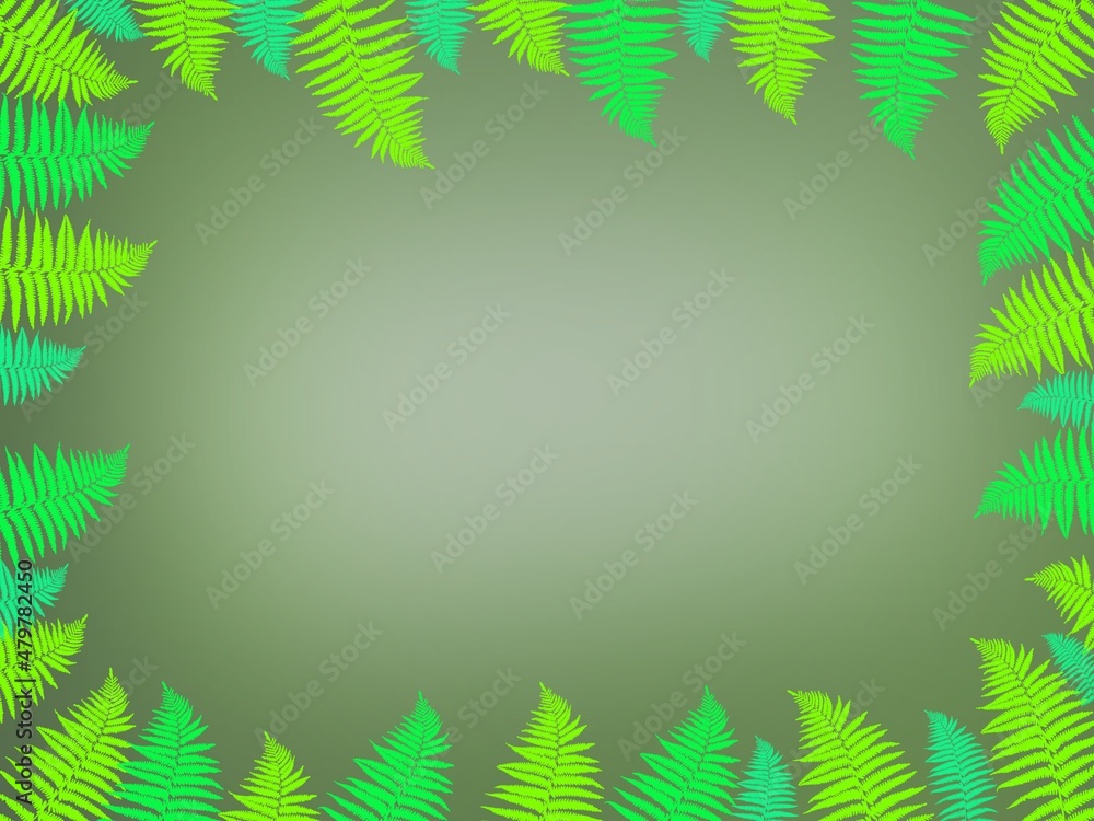 green leaves frame