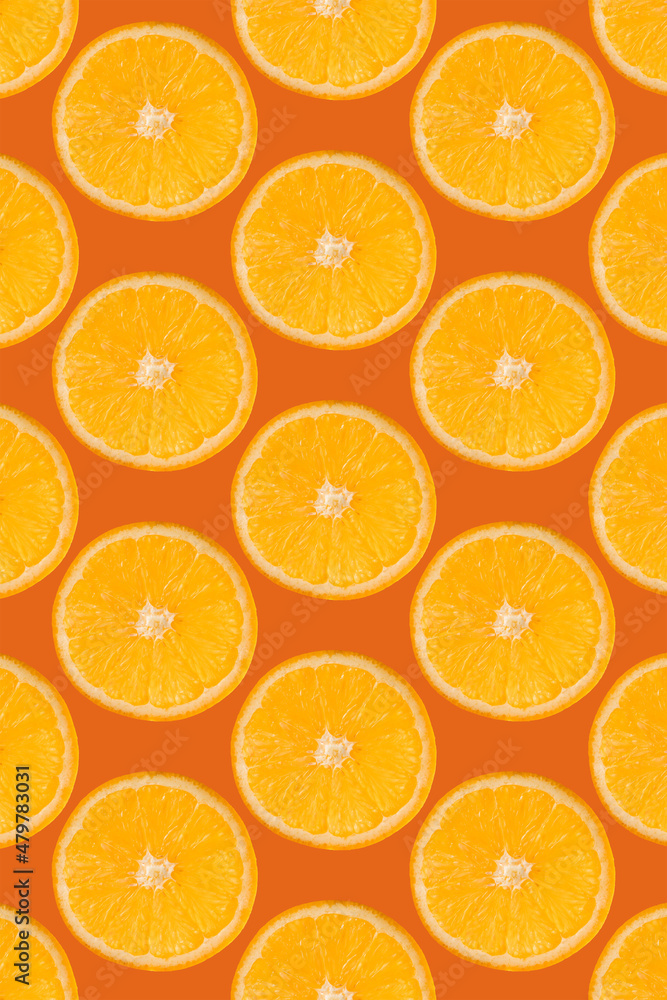 Orange fruit slices pattern Orange fruit slices pattern