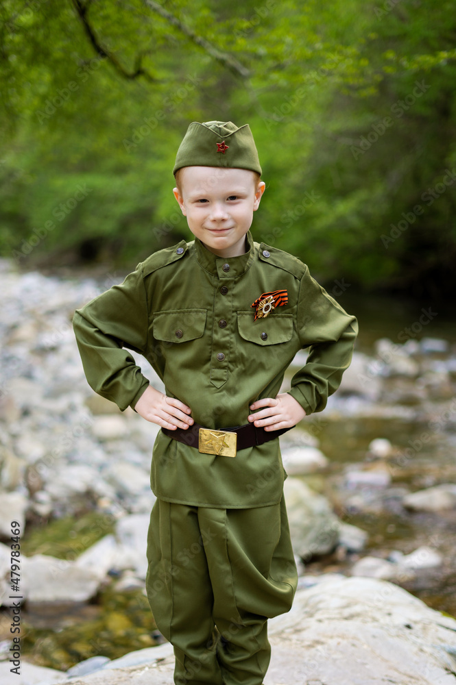 Children in military uniform of the USSR, Military children, Child soldiers, Children in nature, a boy in military uniform Children in military uniform of the USSR, Military children, Child soldiers, Children in nature, a boy in military uniform