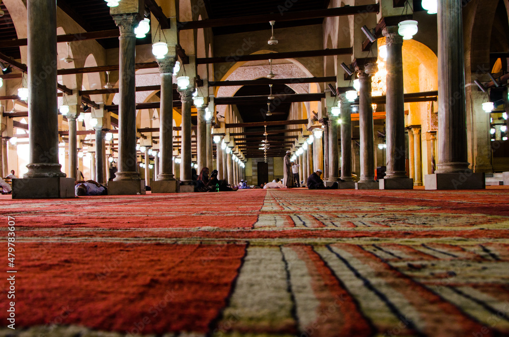 Mulsim prayer room mosque at  Al-Azhar University Cairo