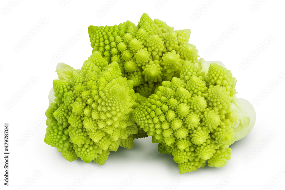 Romanesco broccoli cabbage or Roman Cauliflower isolated on white background with clipping path and full depth of field Romanesco broccoli cabbage or Roman Cauliflower isolated on white background with clipping path and full depth of field