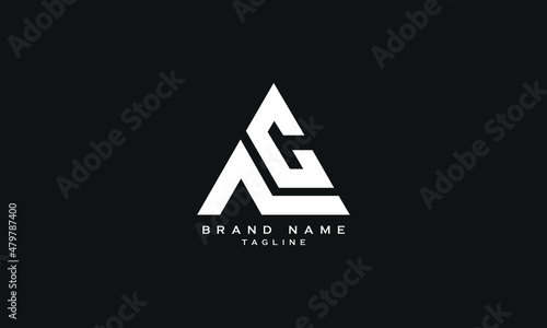 AC, CA, Abstract initial monogram letter alphabet logo design