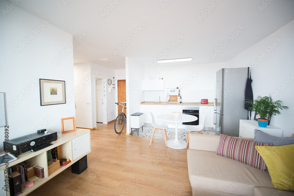 Fototapeta premium modern kitchen perfectly equipped with its appliances in a house