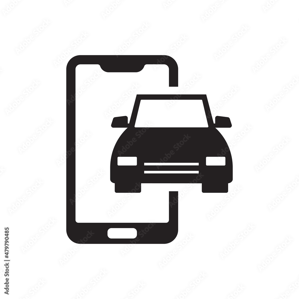Ride sharing app icon ( vector illustration )
