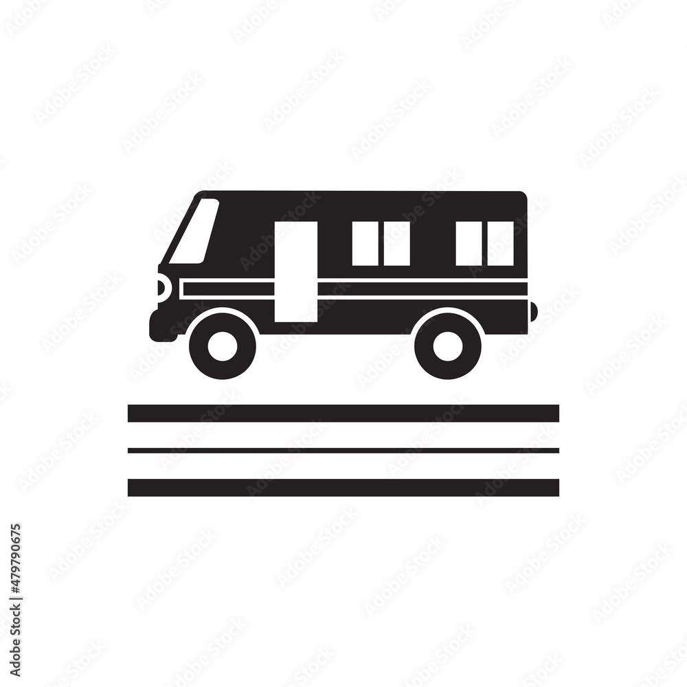 Bus icon ( vector illustration ) Bus icon ( vector illustration )