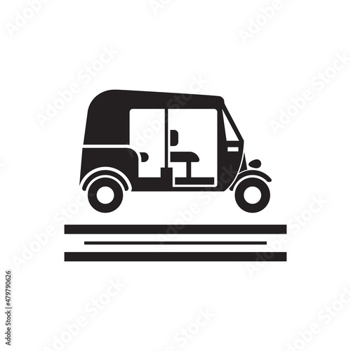 Auto rickshaw icon ( vector illustration )